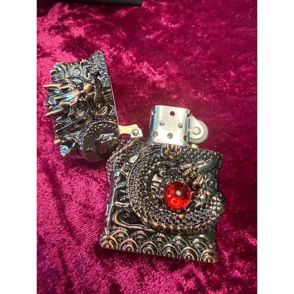 Dragon-Themed Collectible Set: Pewter Figurine , 1 Ring, 2 Lighters & 2 Pendants - Picture 7 of 13